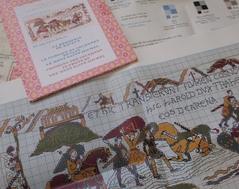 Bayeux Tapestry Embroidery Chart — Crossing the Couesnon by Sajou