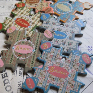 Enrouleurs de cartes à fil Sajou - Papier peint floral vintage