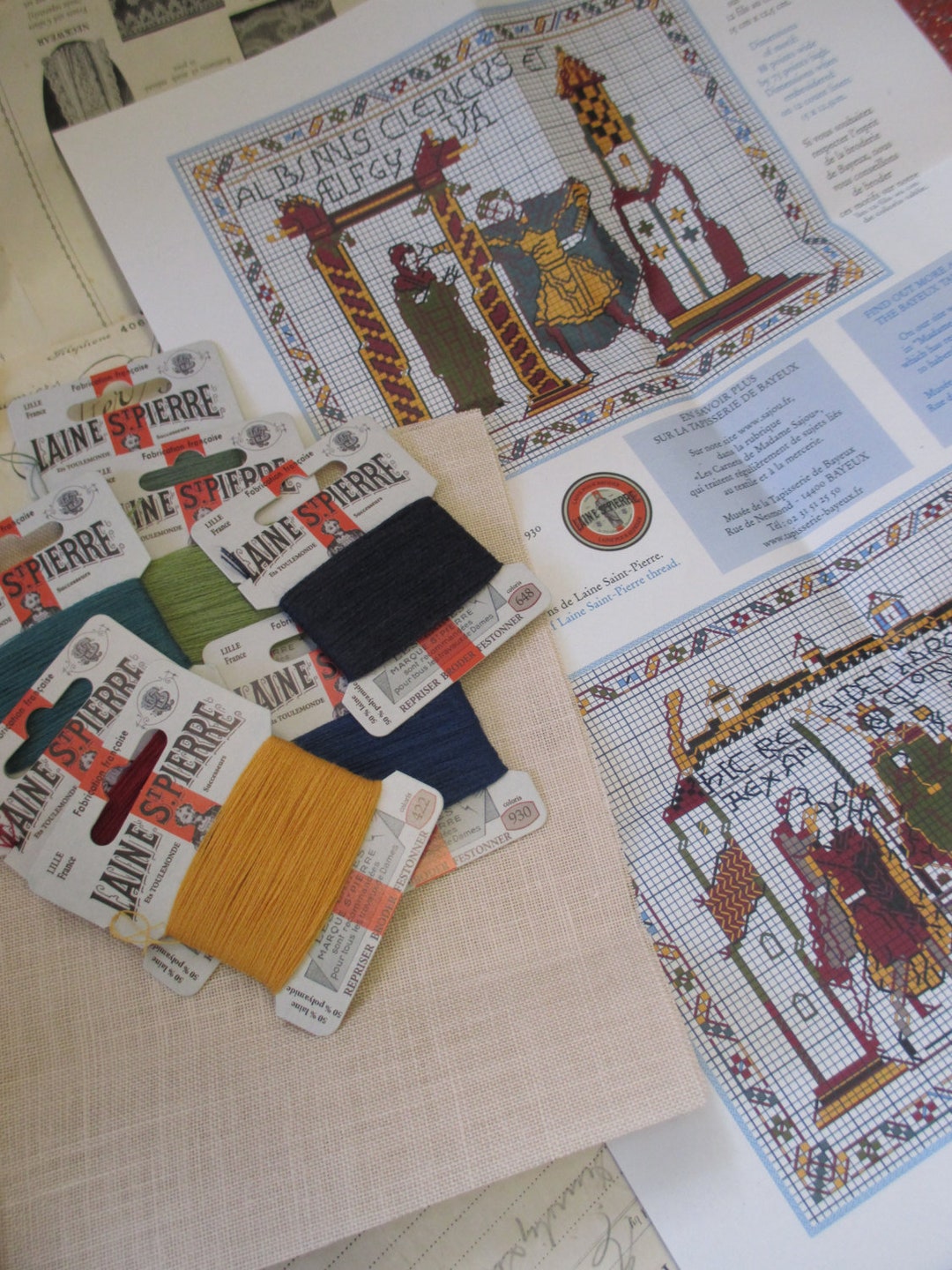 Sajou Museum & Heritage Bayeux Tapestry Embroidery Kit Aelfgyva and Harold Etsy