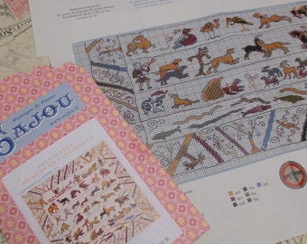 Bayeux Tapestry Embroidery Chart — Bayeux Animals by Sajou