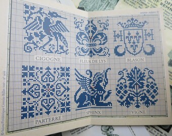 刺繍絵 36cm×66cm Sajou Red Cross Stitch Album 906- Traditional Motif Designs