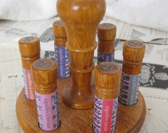 Sajou Wooden Needle Case & Needles- Embroidery Millinery Tapestry Darning Sewing Oversewing
