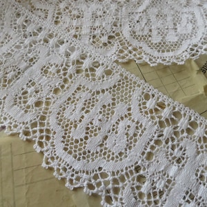 Pizzo Cluny Nottingham bianco inglese - Liturgico Ecclesiastico - 8,5 cm