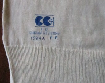 Vintage Unused CC41 WW2 'Braemar' Fully Fashioned Pure New Wool Vest