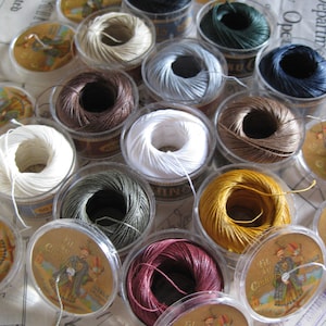 Sajou Fil au Chinois 50 Meters No.40 Twisted Waxed Linen Thread Capsules 0.5mm