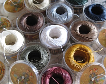 Sajou Fil au Chinois 50 Meters No.40 Twisted Waxed Linen Thread Capsules 0.5mm