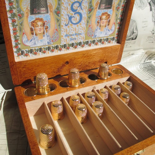 Sajou Gold Plated Brass Dressmakers Thimble Size 0 6 Etsy