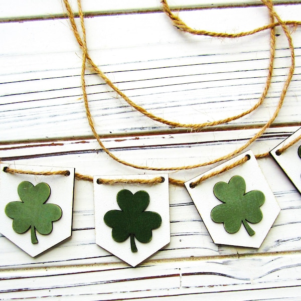 St. Patrick's Day Banner, Miniature St. Patrick's Day Garland, Shamrock Banner, Tiered Tray Garland, Tiered Tray Banner, Luck Of The Irish