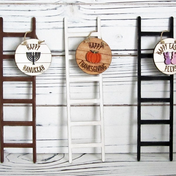 Miniature Wood Ladder, Ladder For Tiered Trays, Miniature Decorative Ladder, Rustic Ladder, Farmhouse Decor, Tiered Tray Decor, Miniature