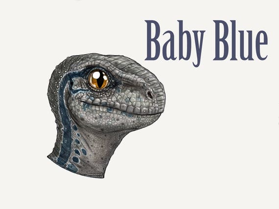 Custom Jurassic World Baby Blue Greeting Postcard Etsy