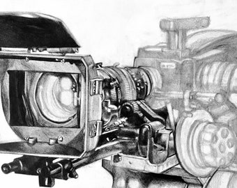 Camera Inner Workings Ballpoint Pen Art