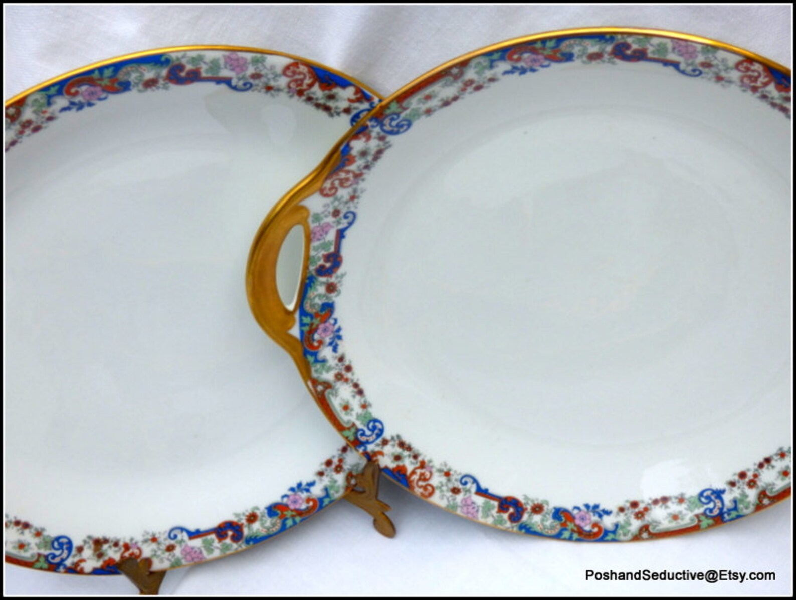 Tea Cup Saucer Cake Plate Set Antique Limoges Bone China Etsy UK