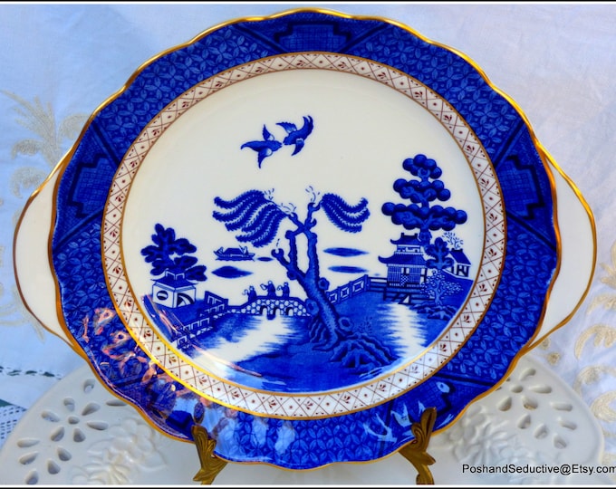 11 assiettes anglaises Réal Old Willow A8025 Booths - Arts de la table