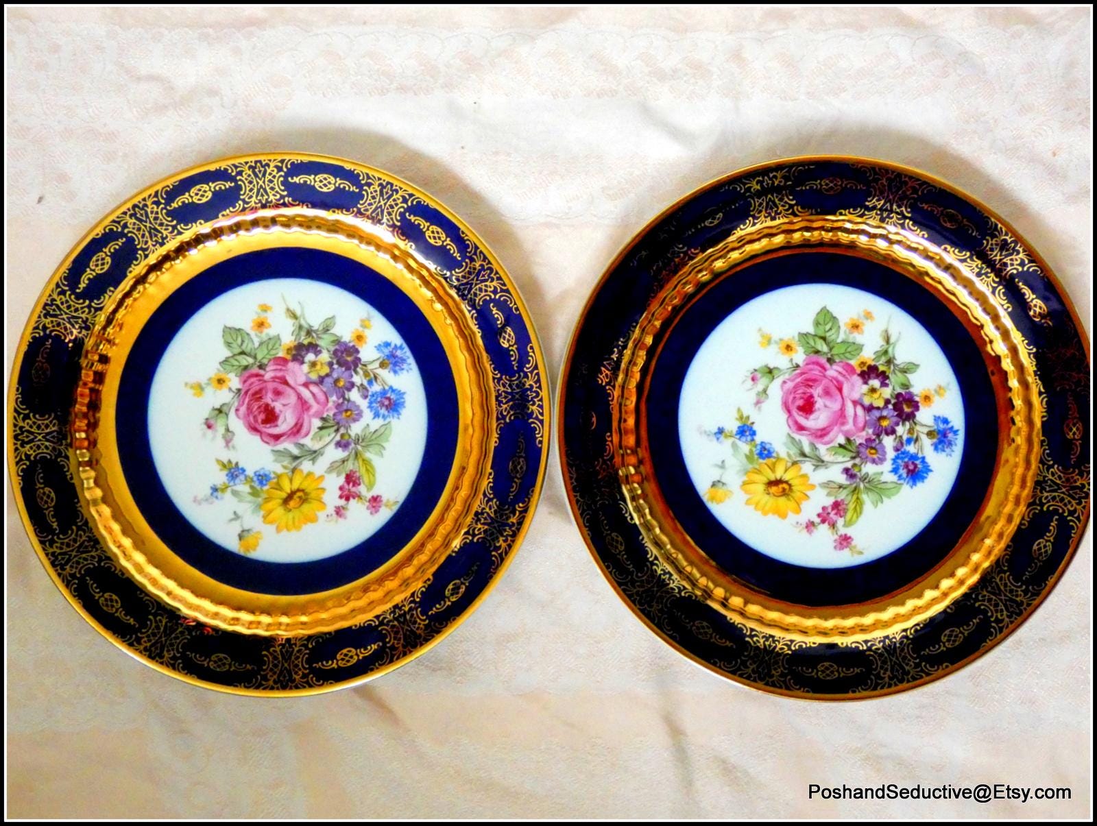 もらって 嬉しい お歳暮 ランキング Epiag Cobalt and Gold - Etsy 食器