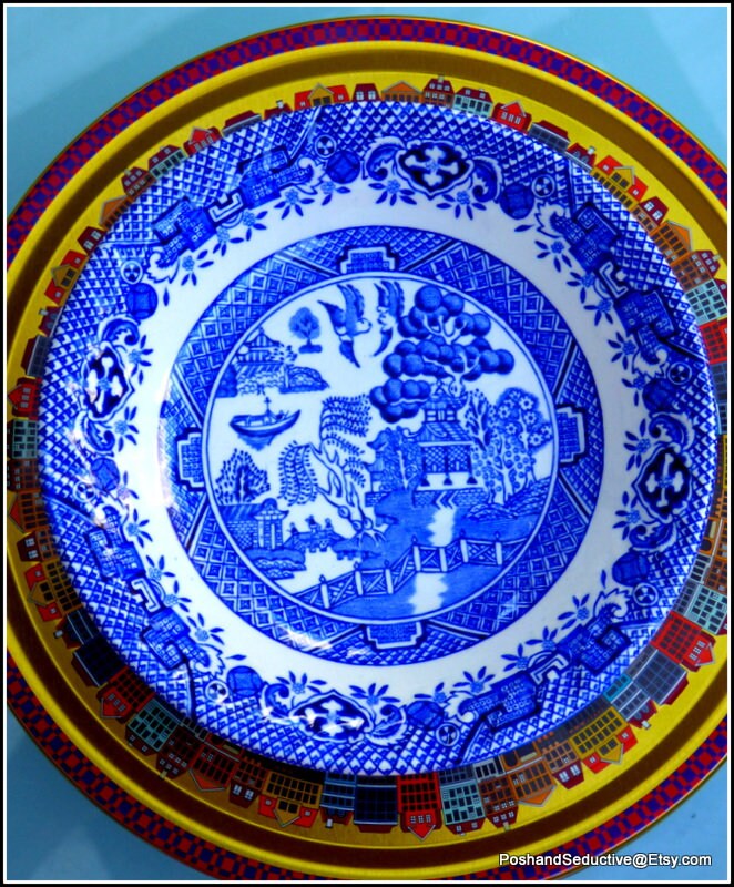 Vintage Blue Willow Cereal Bowls Set of Four Desert Serving Etsy UK