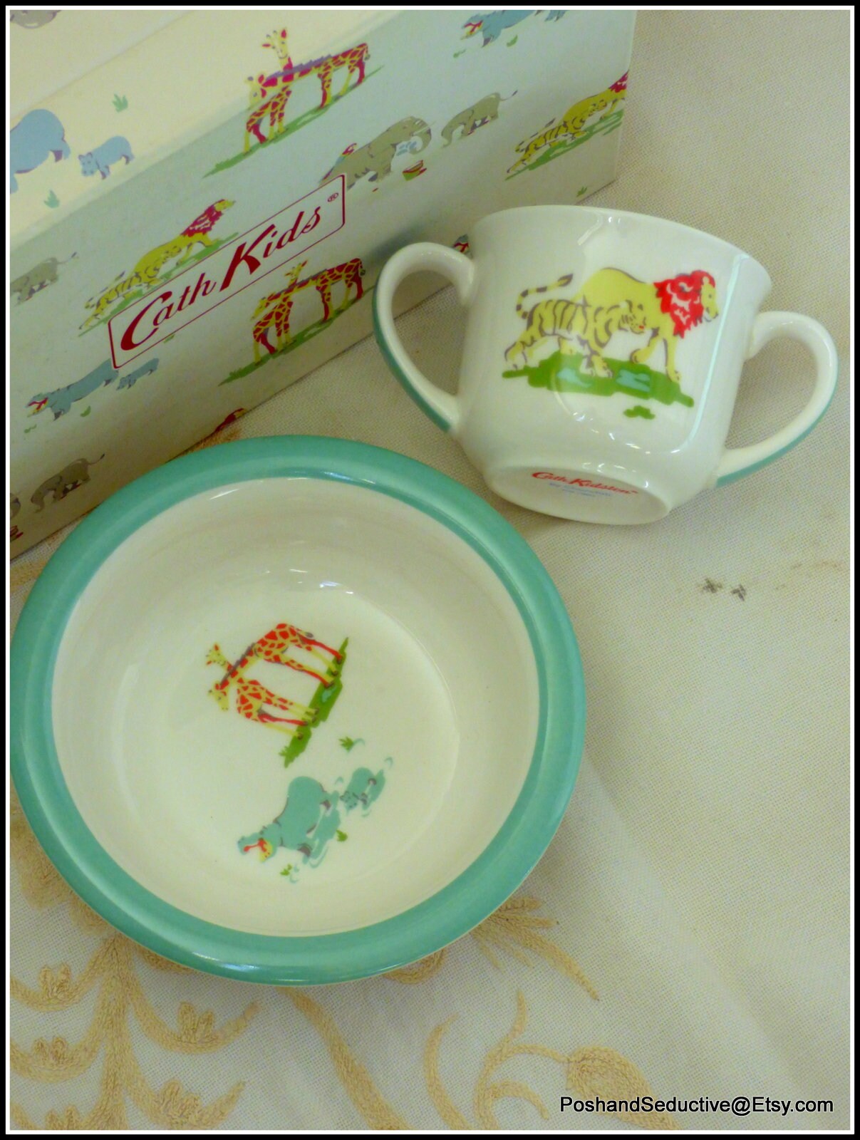 Kath Kidston Pair Breakfast Set: Loving Two Handed Cup & Bowl