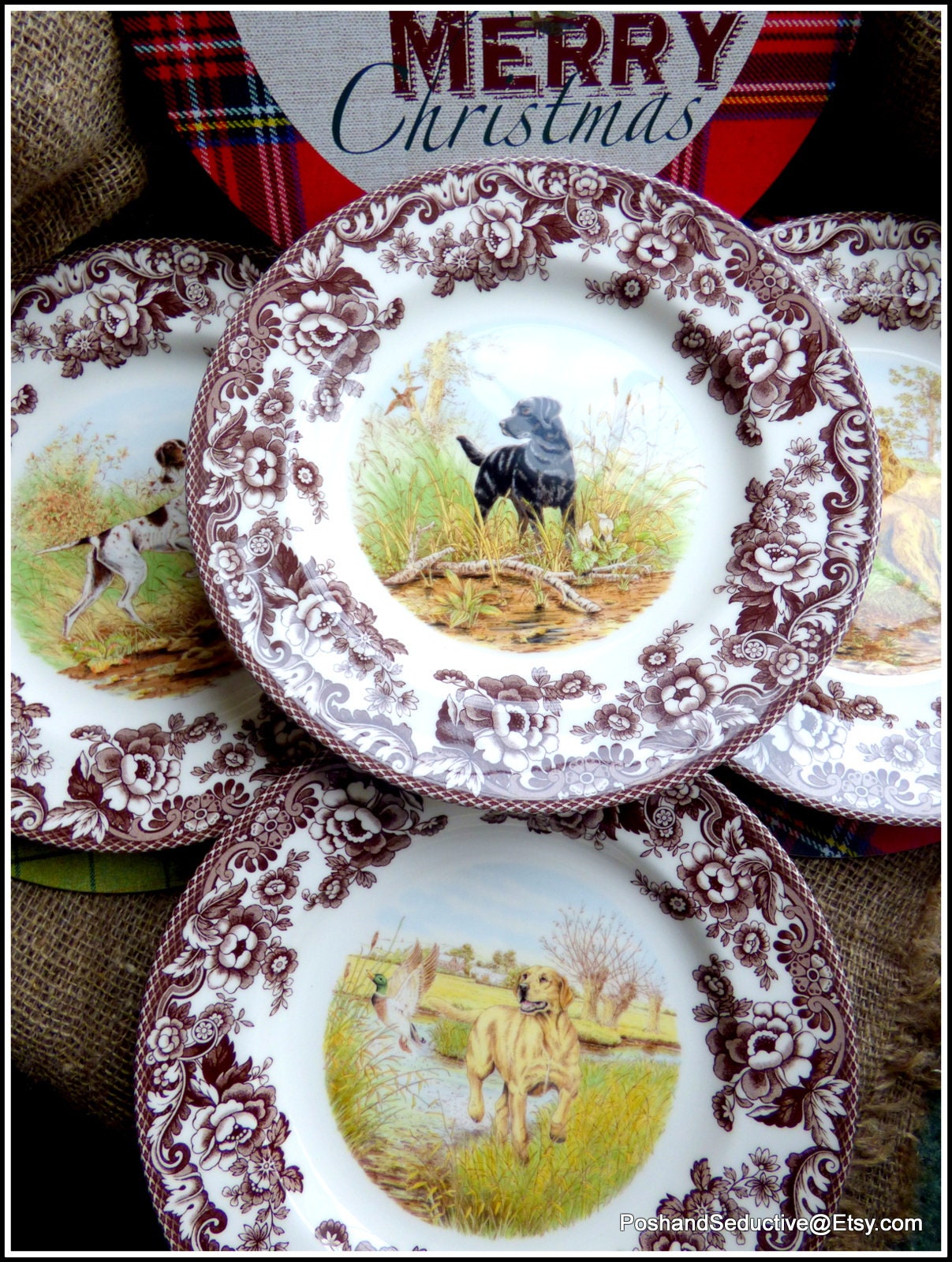 Spode Blue Italian Spode Woodland Ascot 8