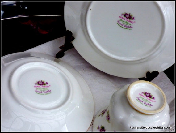 ロイヤルアルバート パープル スウィートバイオレット ヴィンテージ