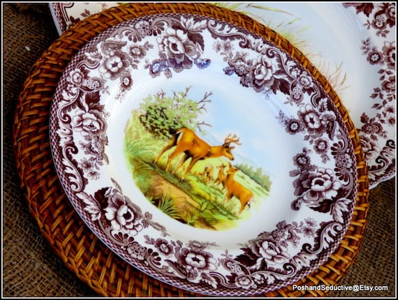 Spode Wild Flowers 皿 スポードプレートイギリス飾皿絵