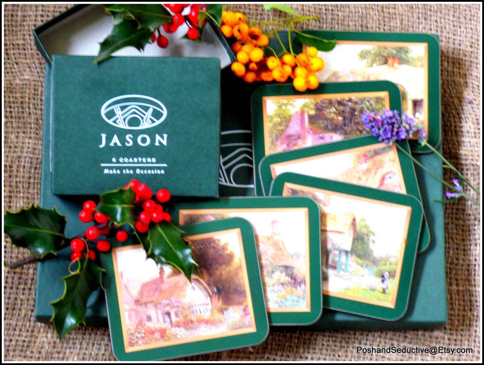 English Cottage JASON Dining Table Place Mats Coasters Set Etsy