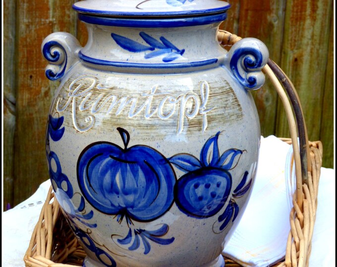 Rumtopf Vintage XXL Ginger Jar 15 Tall With Lid W Germany 32630 Hand