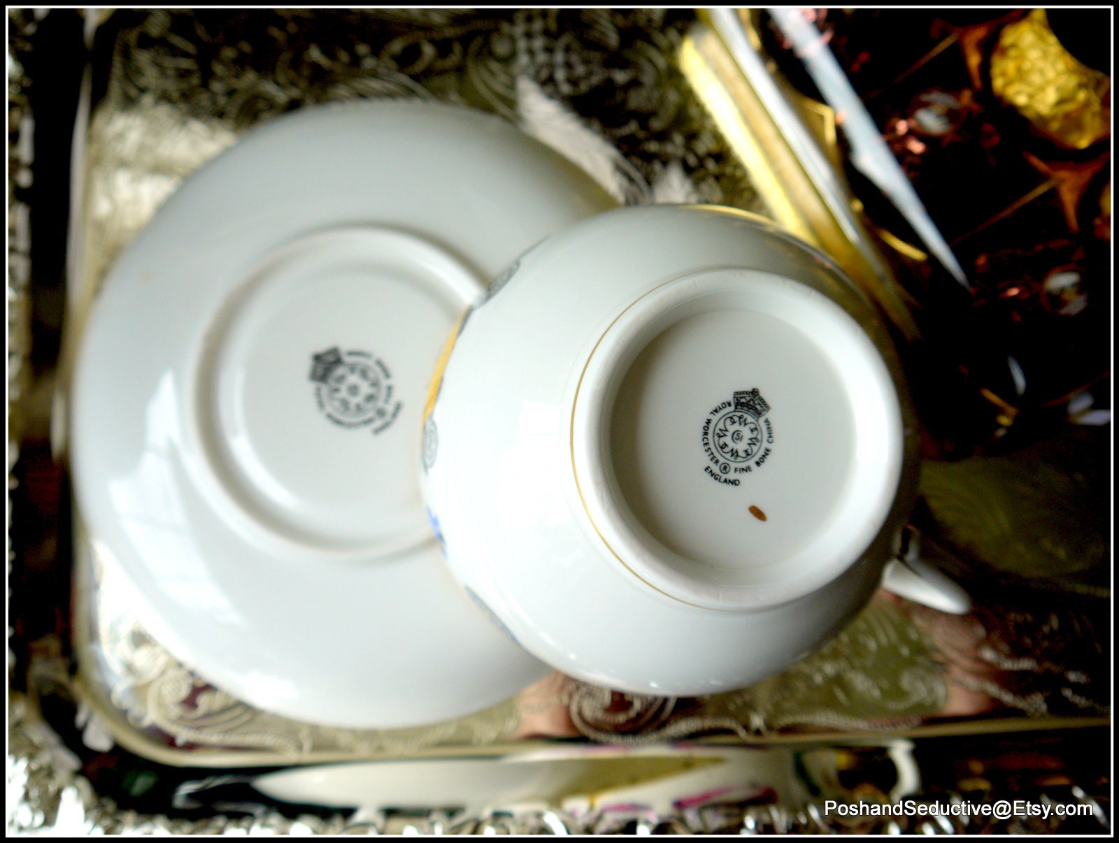 ロイヤルウースター VIP 朝食用ボーンチャイナカップソーサーセット