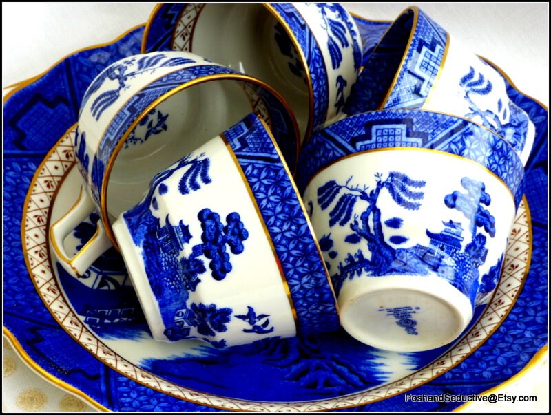 Royal Doulton Booths Real Old Willow the Majestic Collection Trio