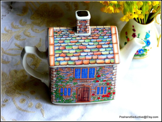 17th Century Cottage by JAMES SADLER Collectible China Teapot