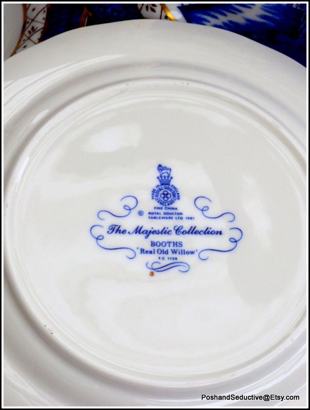 Royal Doulton Booths Real Old Willow the Majestic Collection Trio