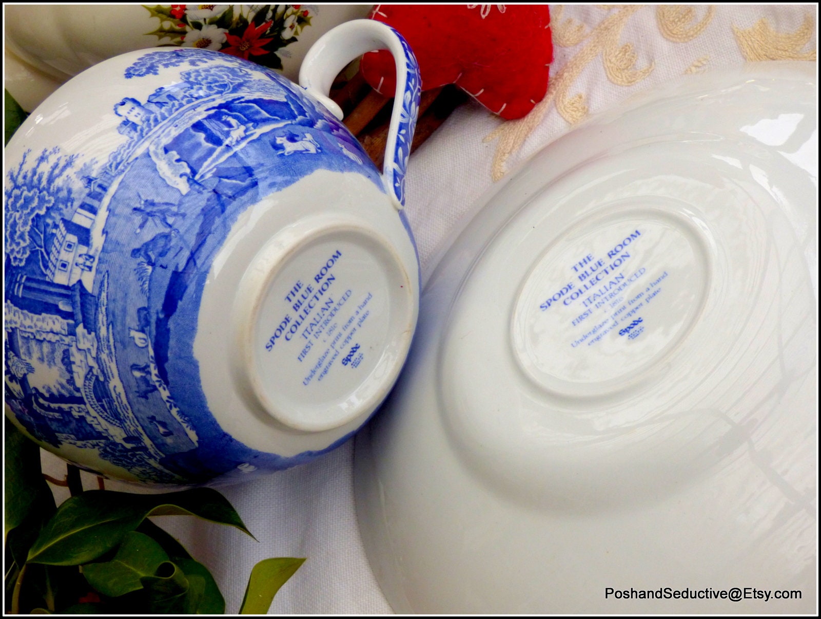 Spode Jumbo Breakfast Cup 20 Fluid Oz (0.57 L) Capacity Blue Room