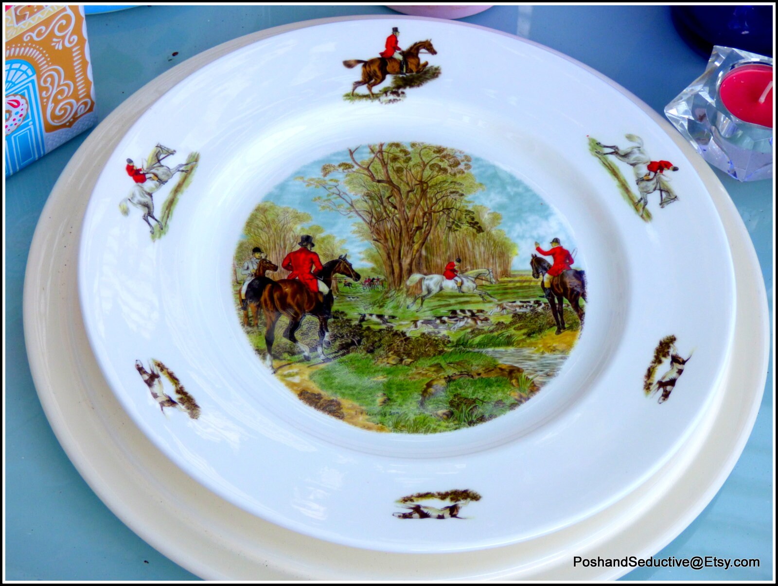 Fox Hunting Vintage China 10