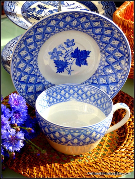 Spode Tazza Blue Room Geranium Decoro Floreale - 3