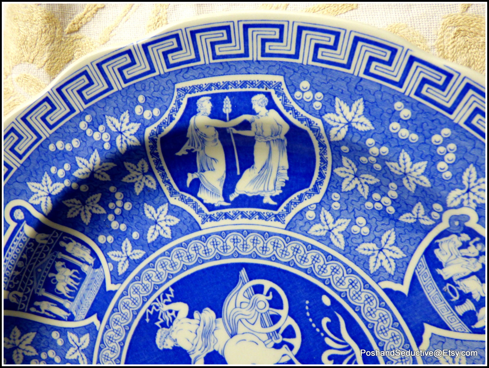 貴重♦Spode Blue Room Collection Greek Spode Blue Room Collection GREEK Key Pattern 11