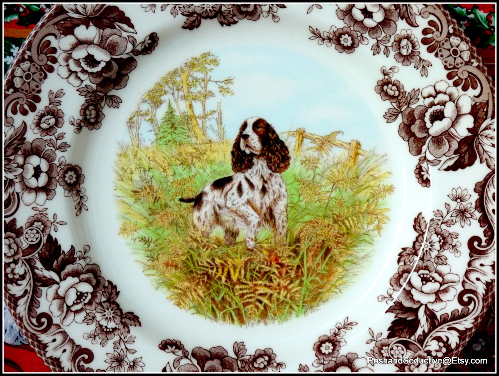 Spode Brown China Copeland Newest Spode Brown Transferware Plate