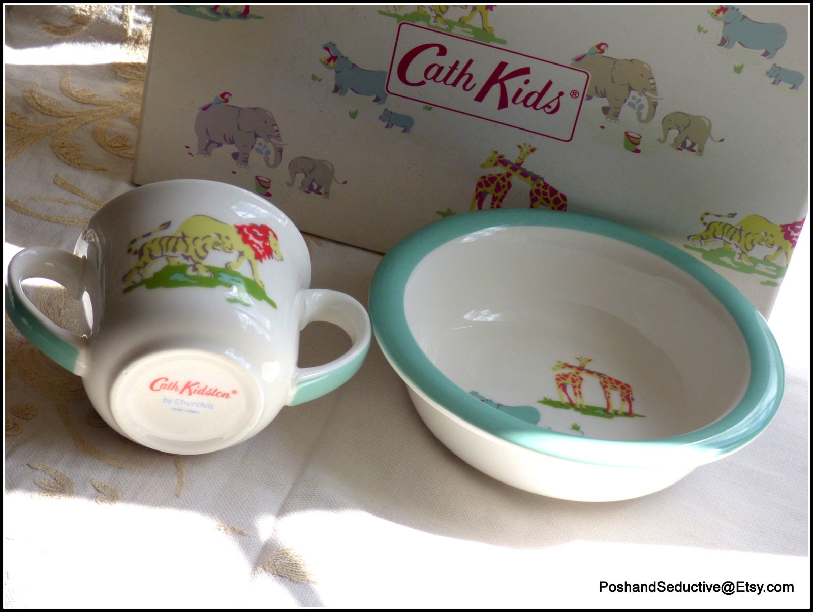 Kath Kidston Pair Breakfast Set: Loving Two Handed Cup & Bowl