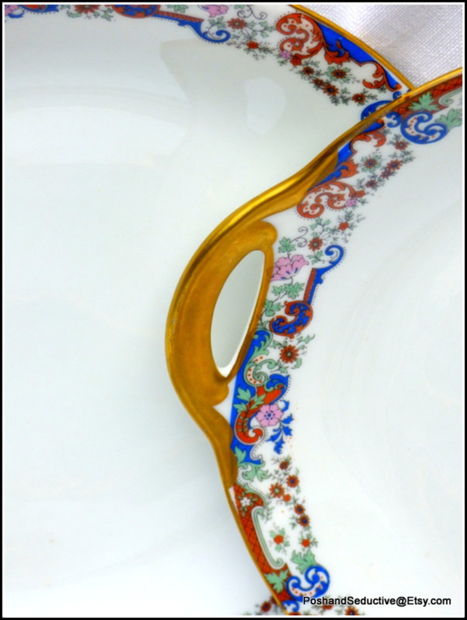 Tea Cup Saucer Cake Plate Set Antique Limoges Bone China Etsy