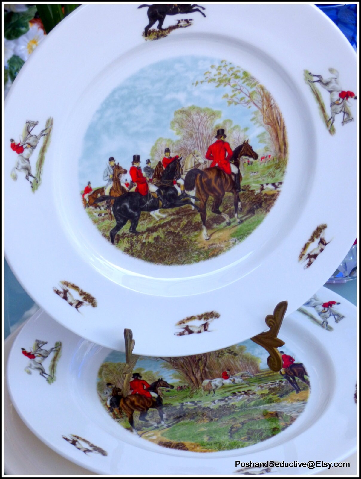 Fox Hunting Vintage China 10
