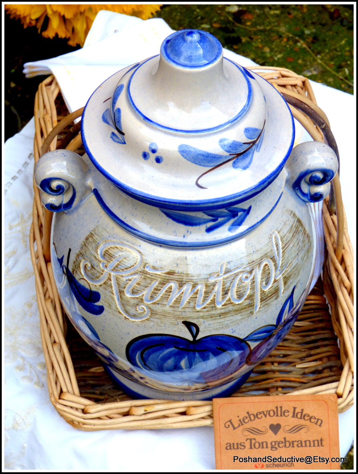 Rumtopf Vintage XXL Ginger Jar 15 Tall With Lid W Etsy