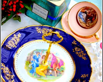 Riccardo Marzi カフェトレイ2枚 穂Blue&Gold【希少】 ⑤ Riccardo Marzi カフェトレイ2枚 穂Blue&Gold【希少】 ⑤ Riccardo