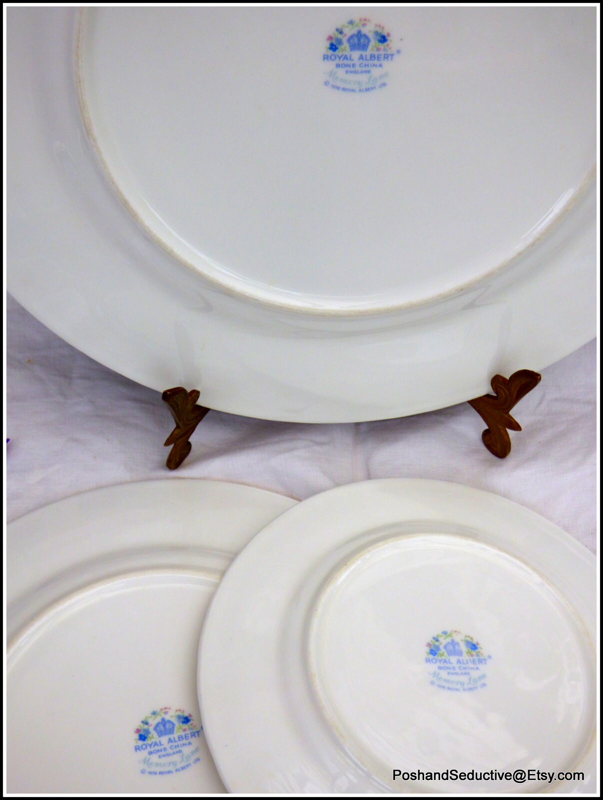 Royal Albert Memory Lane China Pattern Three Tier Cake Stand