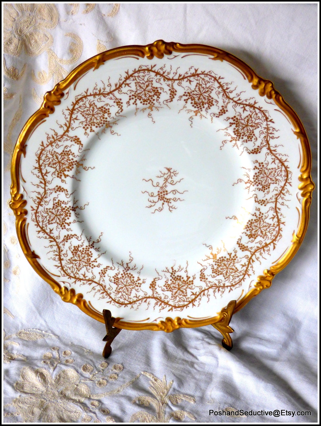 Display Antique Dinner KING'S PLATE by Coalport Fine English