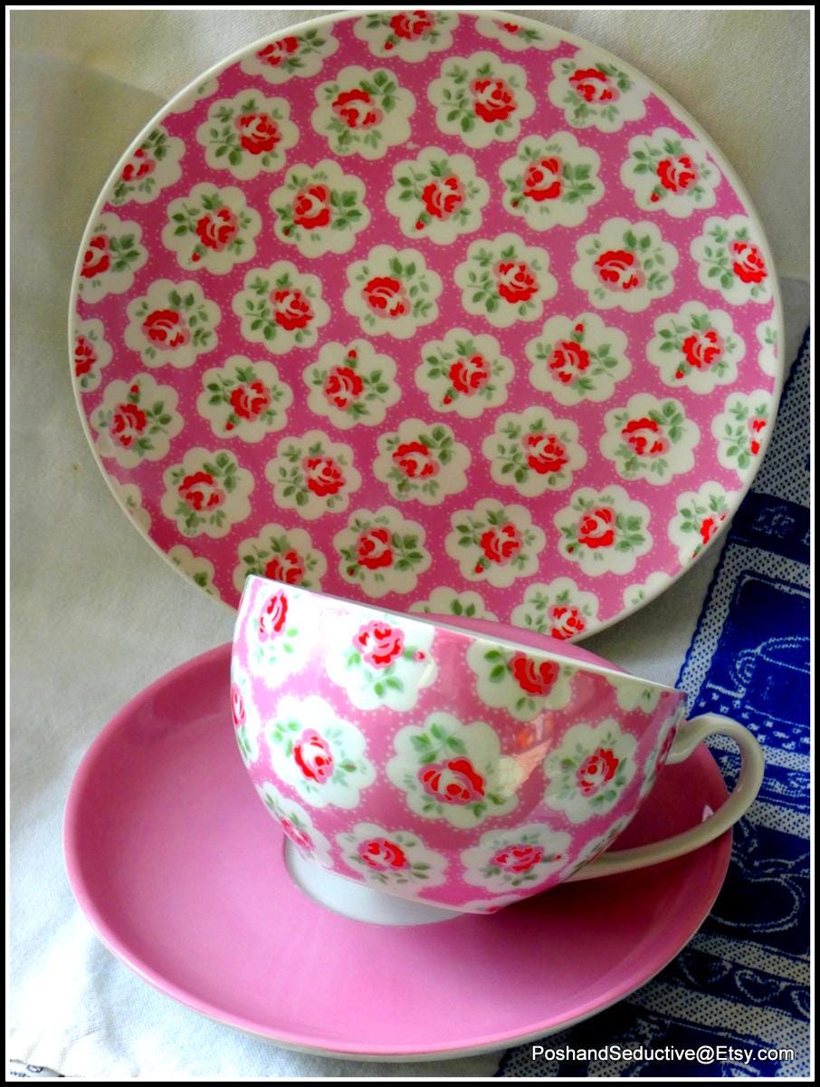 Cath Kidston Cups and Saucers - Etsy