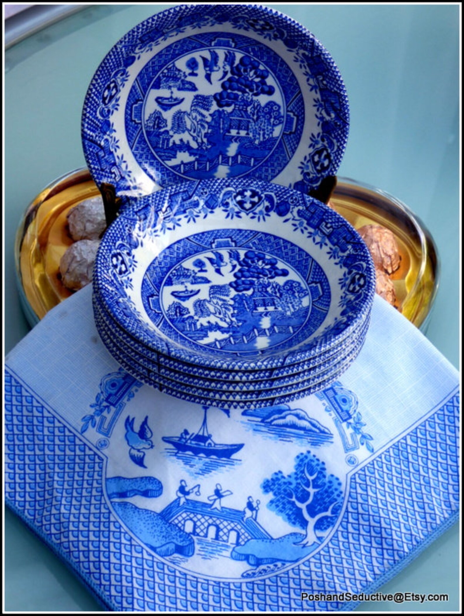 Berry Bowls Set of Six Desert Serving Plates Antique Flow Etsy UK