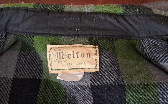Melton Plaid Wool Jacket- Medium - image 7