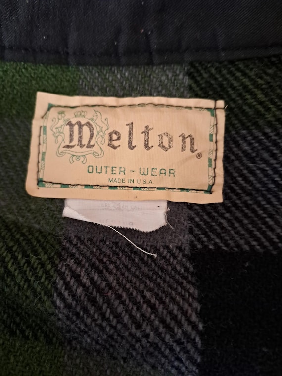 Melton Plaid Wool Jacket- Medium - image 5