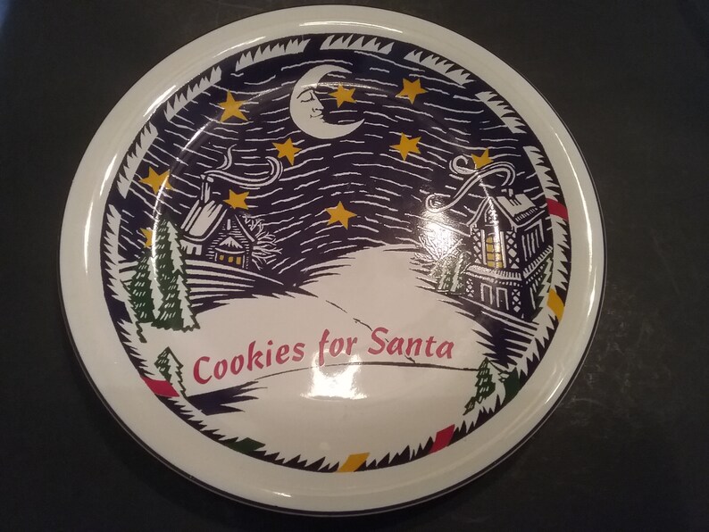 Vintage Cookies for Santa Plate Made for Fortunoff