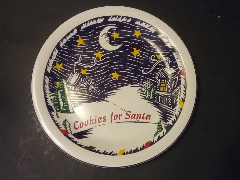 Vintage Cookies for Santa Plate Made for Fortunoff