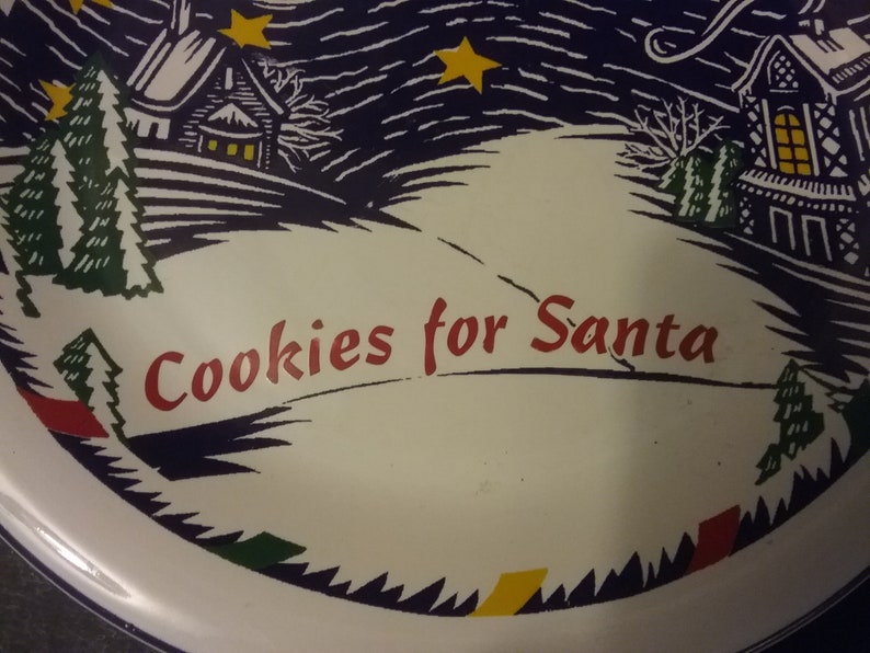 Vintage Cookies for Santa Plate Made for Fortunoff