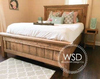 Solid Wood Bookcase Headboard Scandinavia Bedroom Furniture