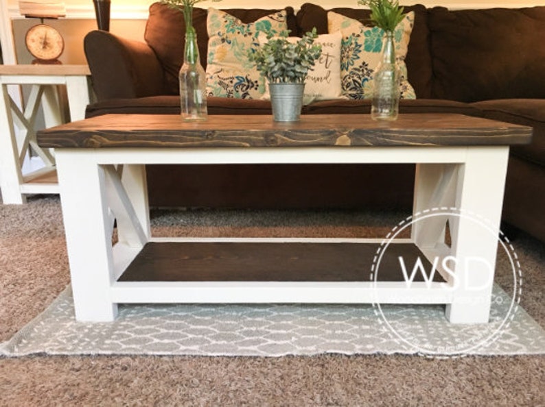 Custom Farmhouse Coffee Table Rustic Coffee Table Etsy